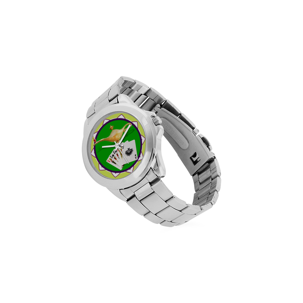 LasVegasIcons Poker Chip - Magic Lamp Unisex Stainless Steel Watch(Model 103)