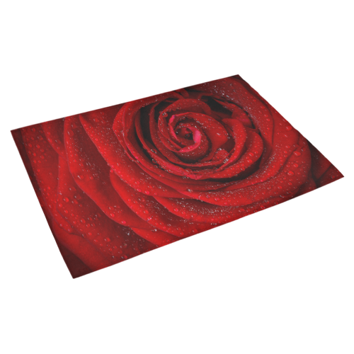 Red rosa Azalea Doormat 30" x 18" (Sponge Material)