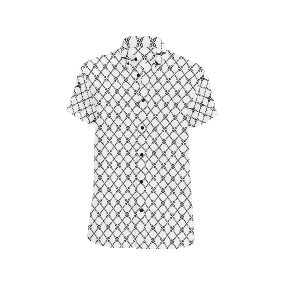 Model #114c| Men's All Over Print Short Sleeve Shirt (Model T53)