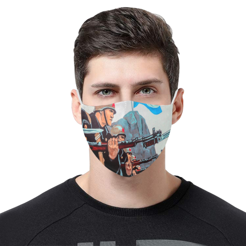 FASCISTS WON’T BREAK THROUGH! 3D Mouth Mask with Drawstring (30 Filters Included) (Model M04) (Non-medical Products)