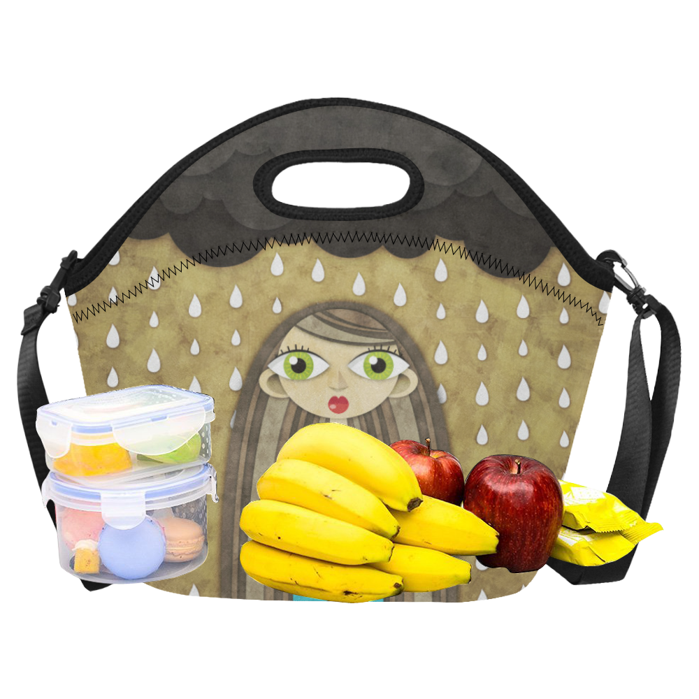 We Love Rain Neoprene Lunch Bag/Large (Model 1669)