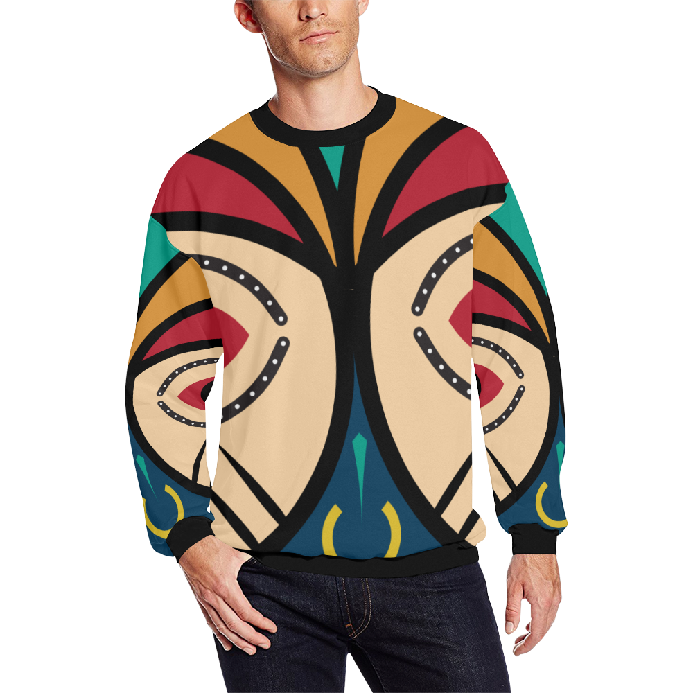 round luba All Over Print Crewneck Sweatshirt for Men (Model H18)