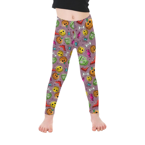 Hell-O-Ween Kid's Ankle Length Leggings (Model L06)