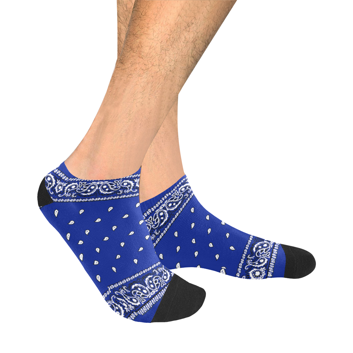 KERCHIEF PATTERN BLUE Men's Ankle Socks