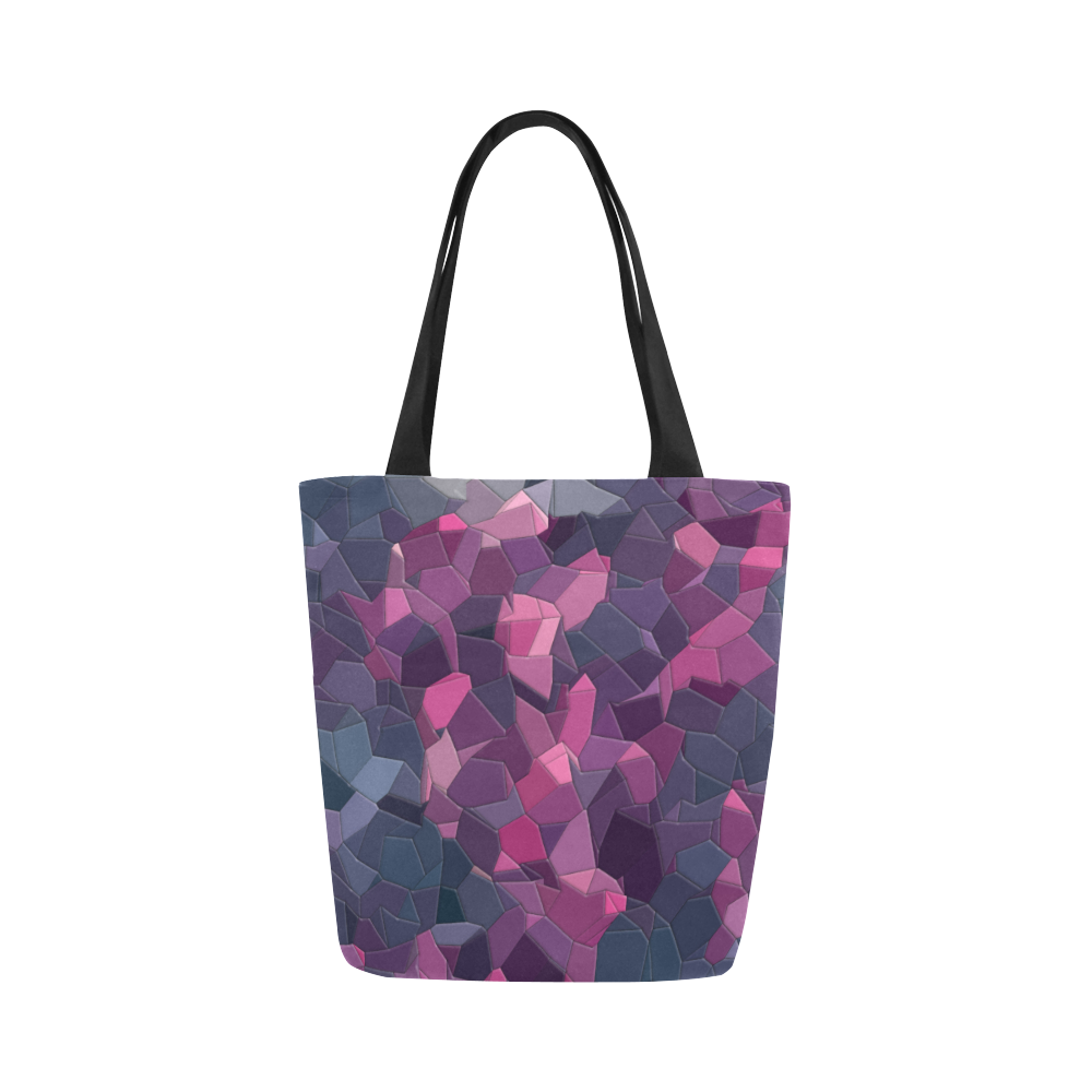 purple pink magenta mosaic #purple Canvas Tote Bag (Model 1657)