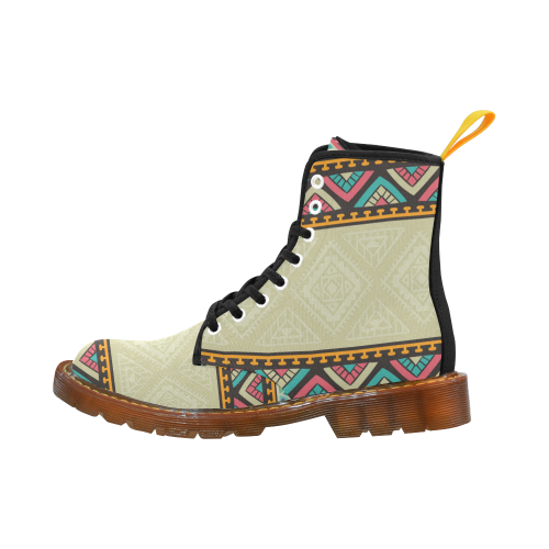 Beautiful Ethnic Tiki Design Martin Boots For Men Model 1203H