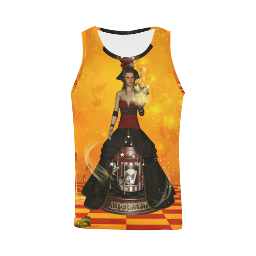 Fantasy women with carousel All Over Print Tank Top for Men (Model T43)