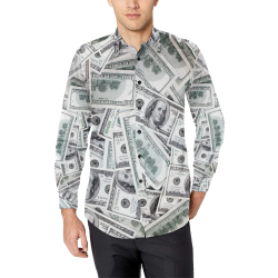 Cash Money / Hundred Dollar Bills Men's All Over Print Casual Dress Shirt (Model T61)