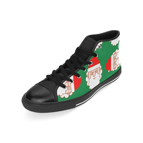 zapato de niños de caña alta santa claus High Top Canvas Shoes for Kid (Model 017)