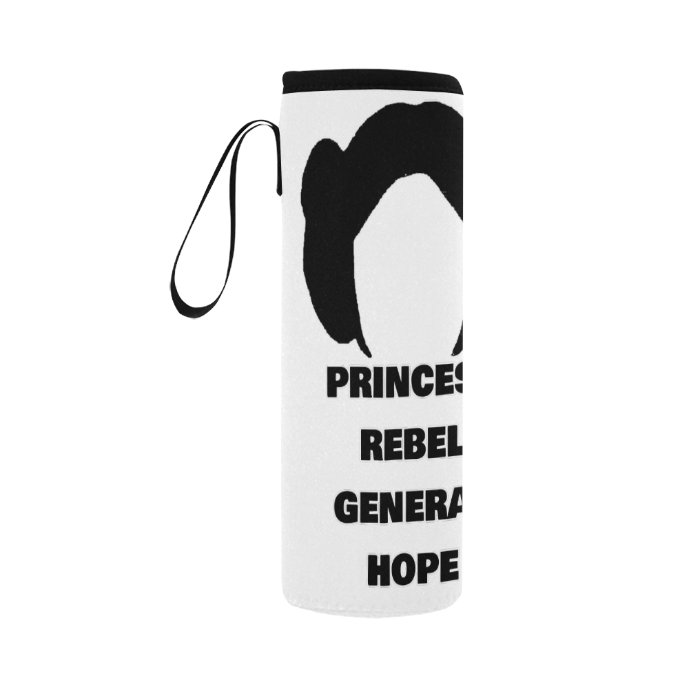 Leia - Rebel, Princess, General & Hope Neoprene Water Bottle Pouch/Large