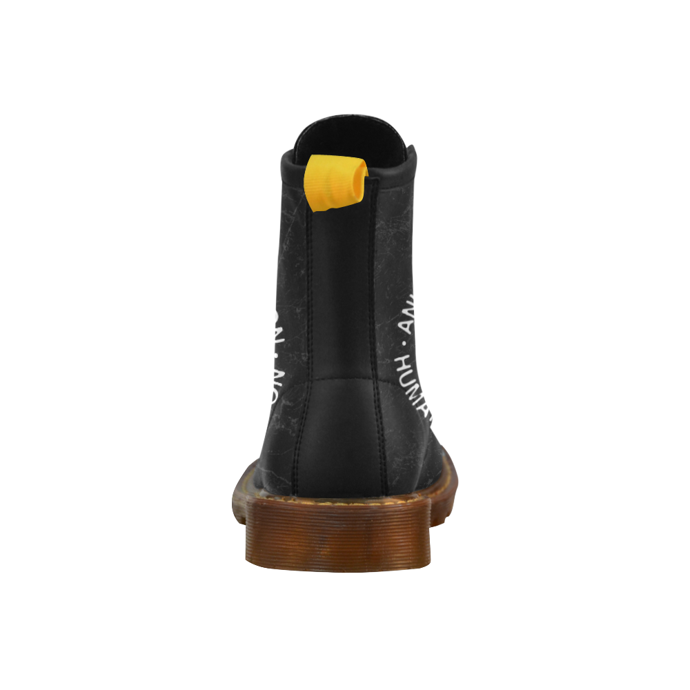 Animal Liberation, Human Liberation High Grade PU Leather Martin Boots For Men Model 402H