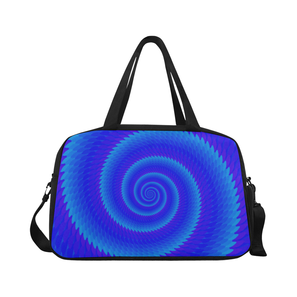 Royal blue spiral wave Fitness Handbag (Model 1671)