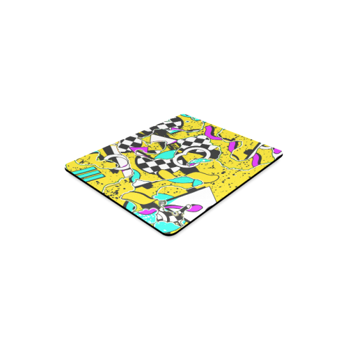 Shapes on a yellow background Rectangle Mousepad