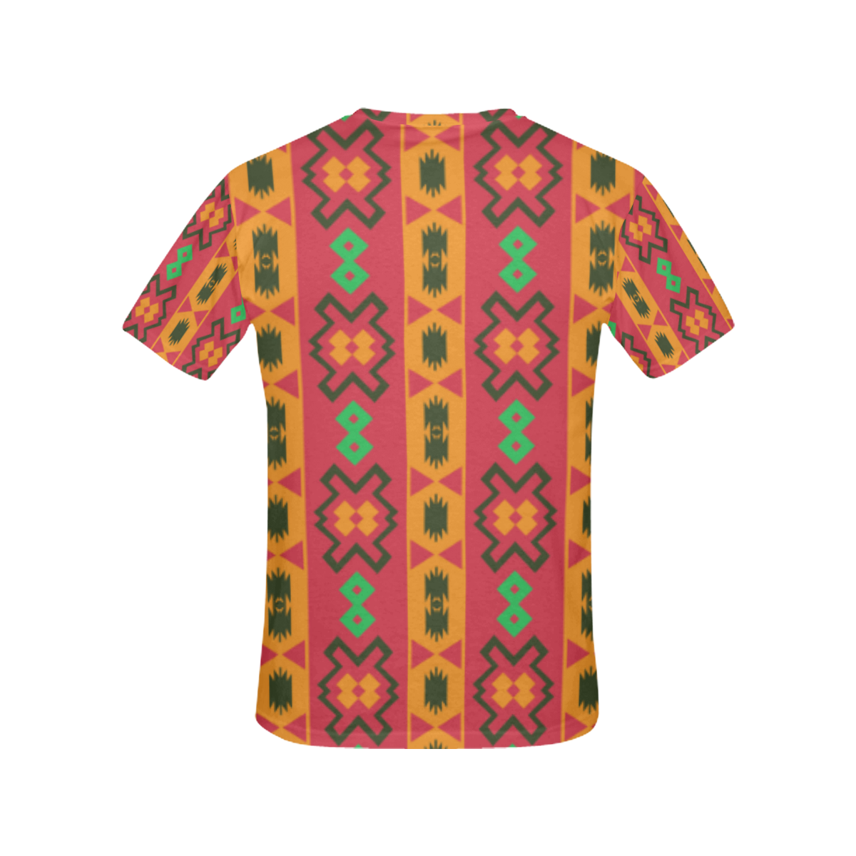Tribal shapes in retro colors (2) All Over Print T-Shirt for Women (USA Size) (Model T40)
