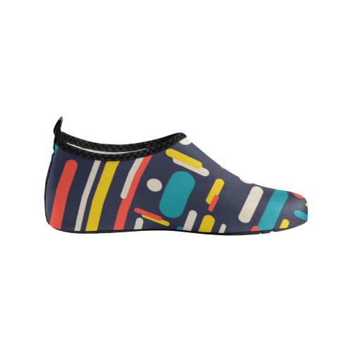 Colorful Rectangles Kids' Slip-On Water Shoes (Model 056)