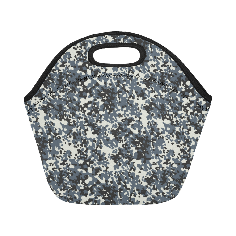 Urban City Black/Gray Digital Camouflage Neoprene Lunch Bag/Small (Model 1669)