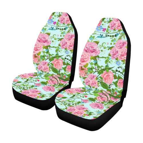 Pink Flower Car Seat Covers (Set of 2)