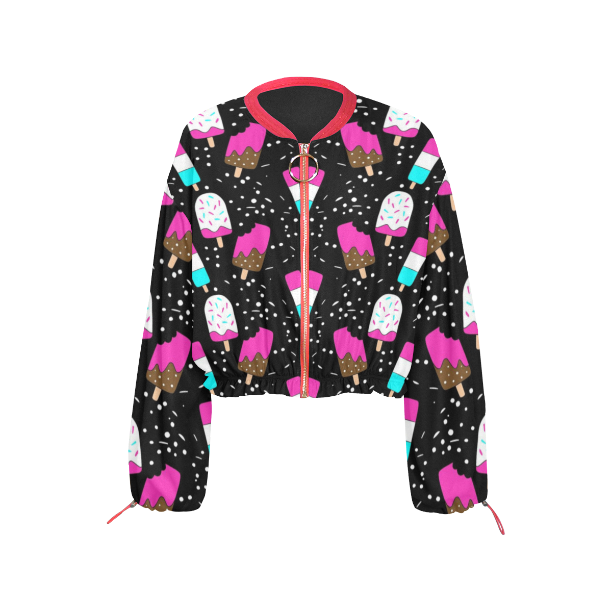 ice candy Cropped Chiffon Jacket for Women (Model H30)