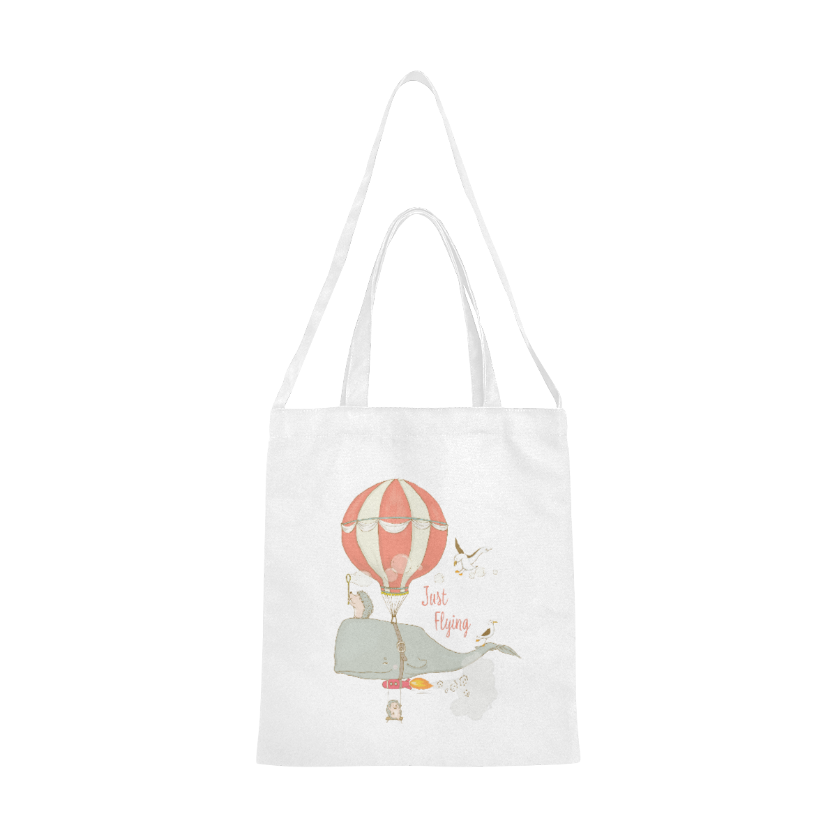 Just a flying Whale Canvas Tote Bag/Medium (Model 1701)
