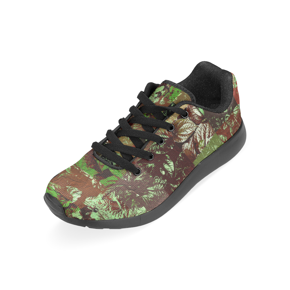 Foliage Patchwork #4 by Jera Nour Women's Running Shoes/Large Size (Model 020)