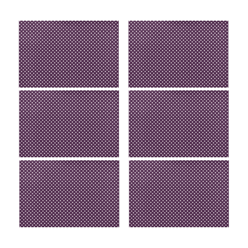 Burgundy polka dots Placemat 12’’ x 18’’ (Set of 6)