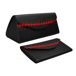Black and Red Playing Card Shapes Custom Foldable Glasses Case