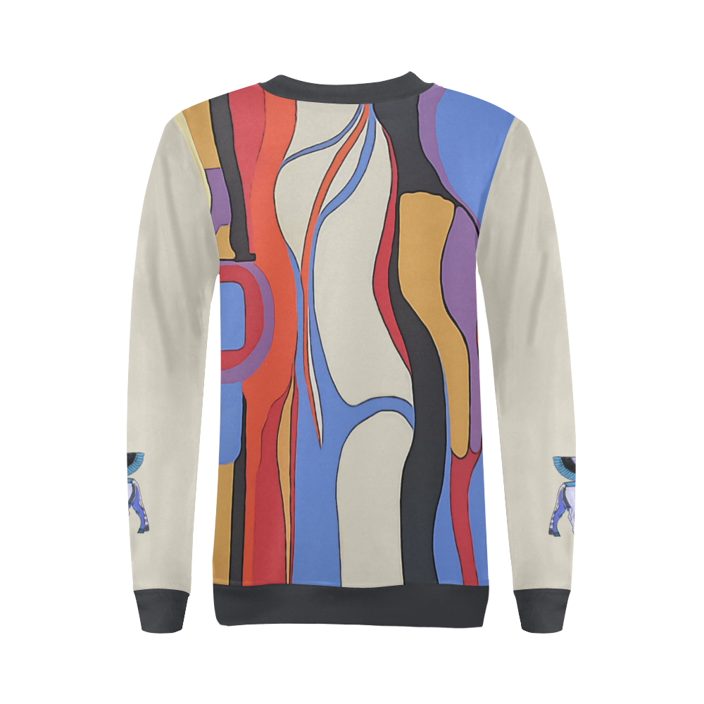 Color Palette All Over Print Crewneck Sweatshirt for Women (Model H18)
