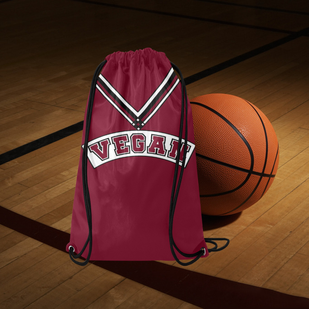 Vegan Cheerleader Small Drawstring Bag Model 1604 (Twin Sides) 11"(W) * 17.7"(H)