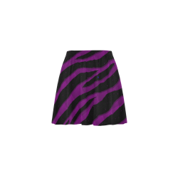 Ripped SpaceTime Stripes - Purple Mini Skating Skirt (Model D36)