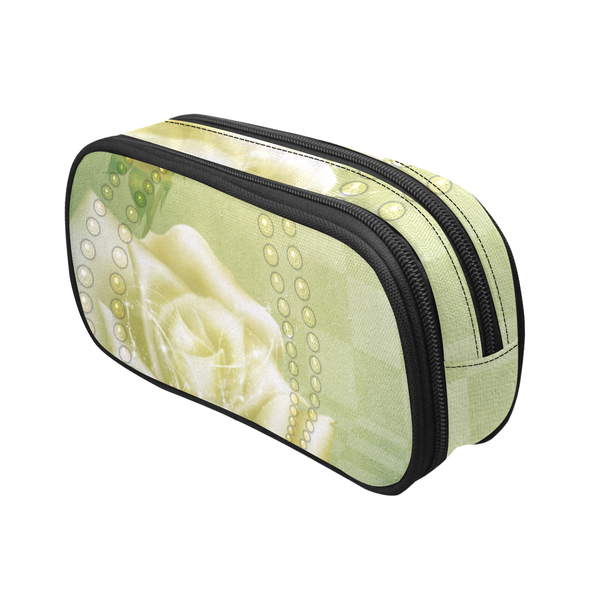 Beautiful soft green roses Pencil Pouch/Large (Model 1680)