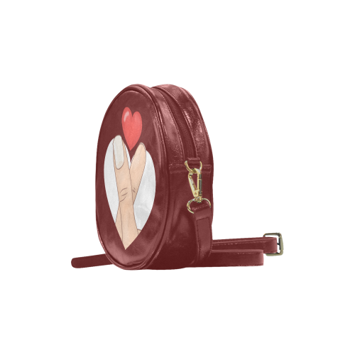 Finger Heart Round Sling Bag (Model 1647)