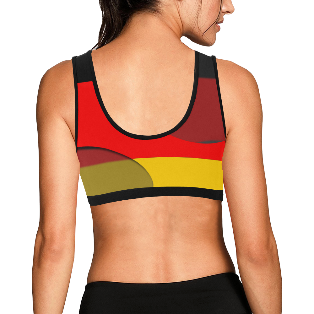 The Flag of Germany Women's All Over Print Sports Bra (Model T52)