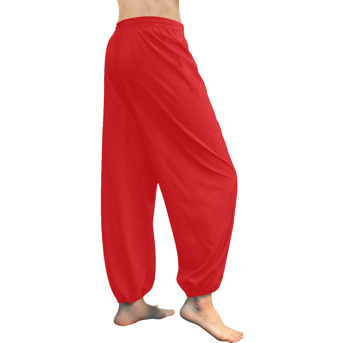 Ravishing Tulip Red Solid Color Women's All Over Print Harem Pants (Model L18)