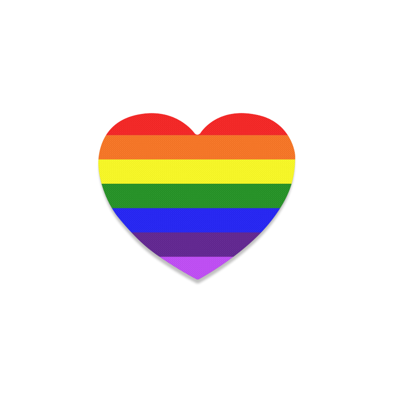 Rainbow Flag (Gay Pride - LGBTQIA+) Heart Coaster