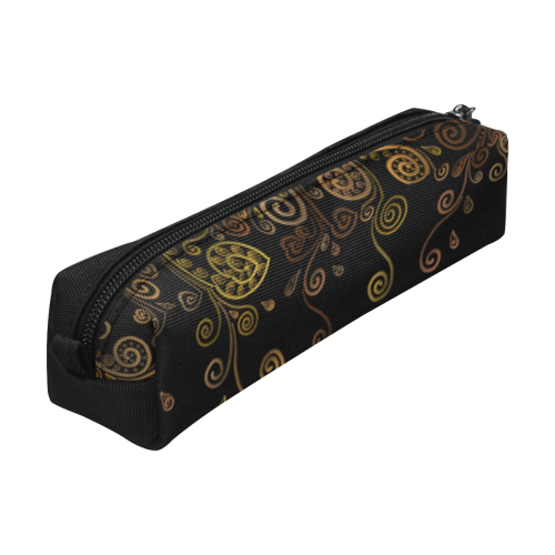 Psychedelic 3D brown Pencil Pouch/Small (Model 1681)