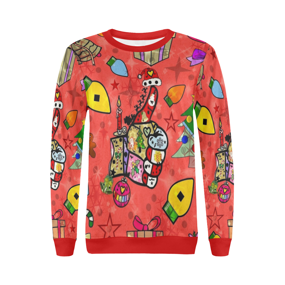 Like Christmas by Nico Bielow All Over Print Crewneck Sweatshirt for Women (Model H18)