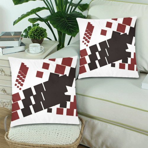 Building Custom Zippered Pillow Cases 18"x 18" (Twin Sides) (Set of 2)