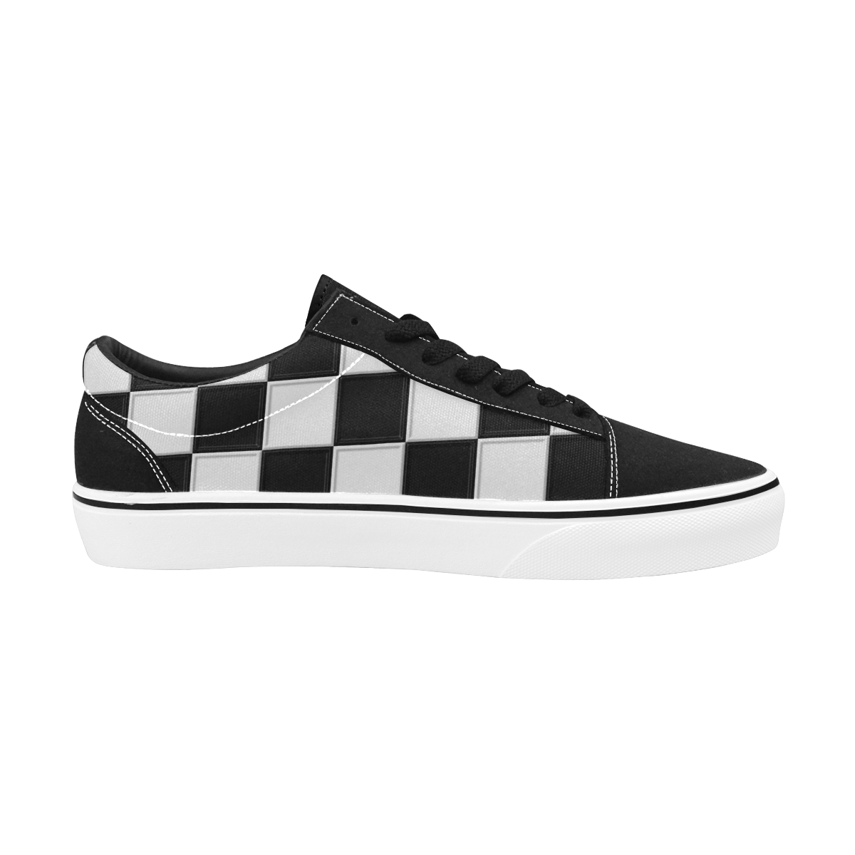 skate chess Women's Low Top Skateboarding Shoes (Model E001-2)