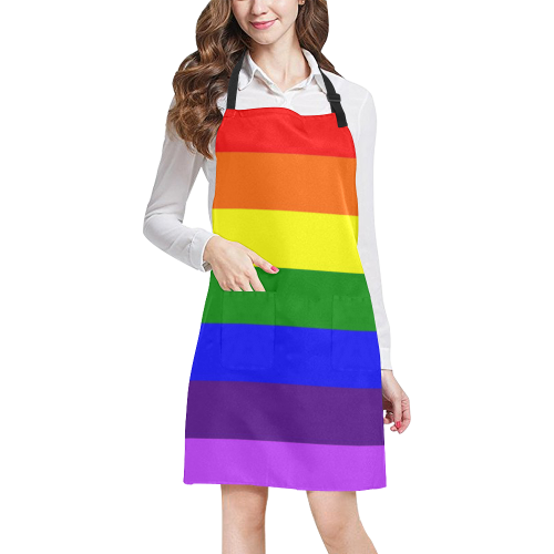 Rainbow Flag (Gay Pride - LGBTQIA+) All Over Print Apron