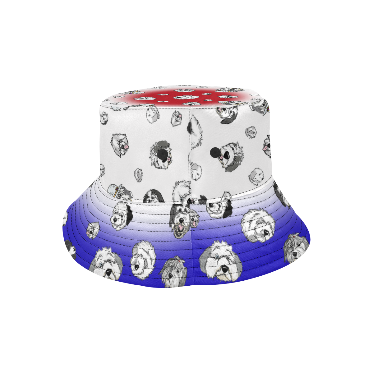 SHEEPIE HEADS Red~White & Blue All Over Print Bucket Hat