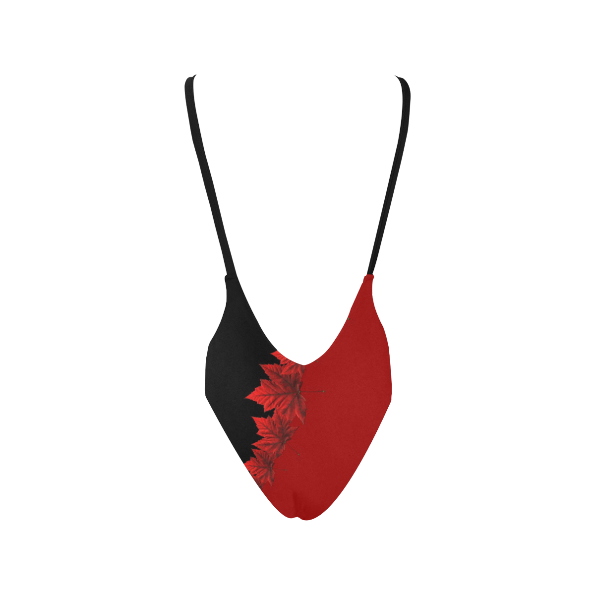 Canada Maple Leaf Swimsuits Sexy Low Back One-Piece Swimsuit (Model S09)