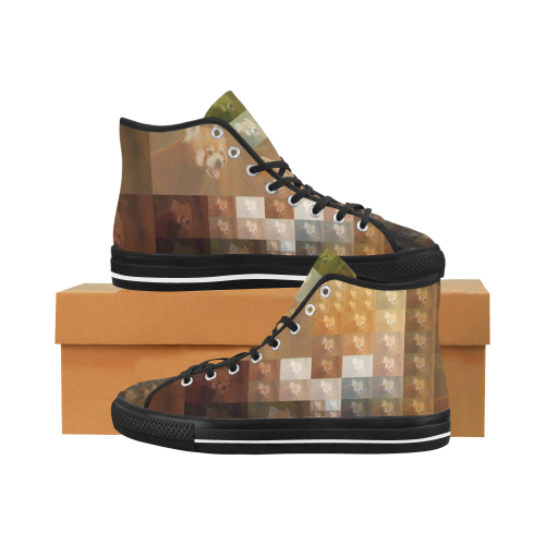 Red Panda -Pixel Fun by JamColors Vancouver H Men's Canvas Shoes (1013-1)