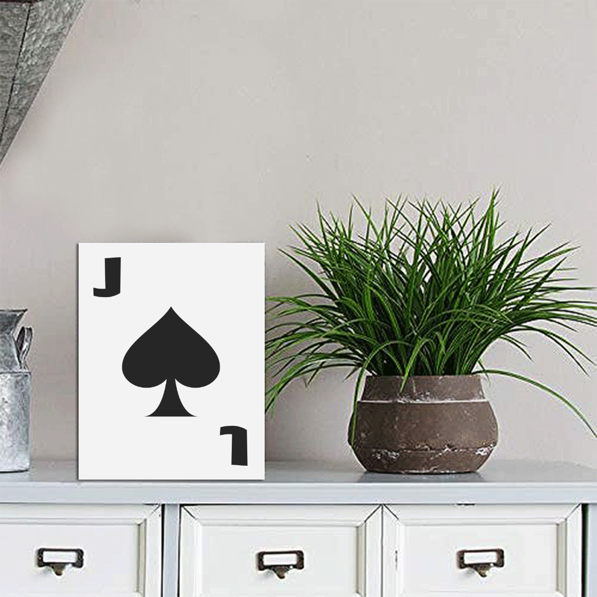 Playing Card Jack of Spades Photo Panel for Tabletop Display 6"x8"