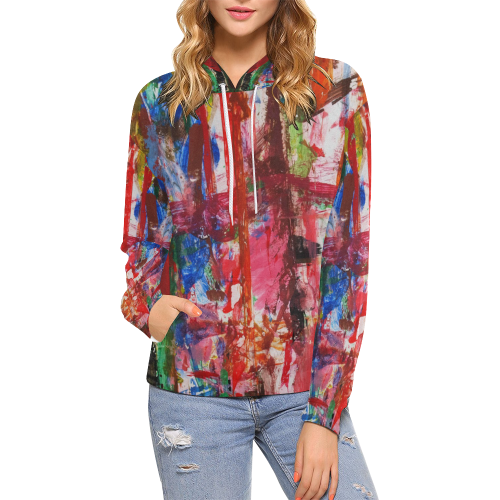 Paint on a white background All Over Print Hoodie for Women (USA Size) (Model H13)