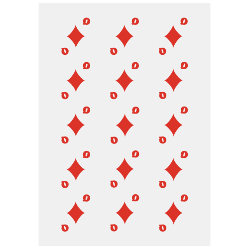 Playing Card Queen of Diamonds Personalized Temporary Tattoo (15 Pieces)