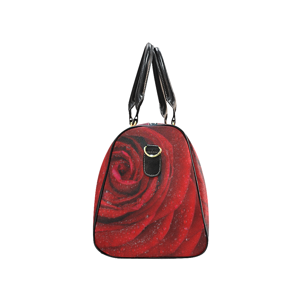Red rosa New Waterproof Travel Bag/Small (Model 1639)
