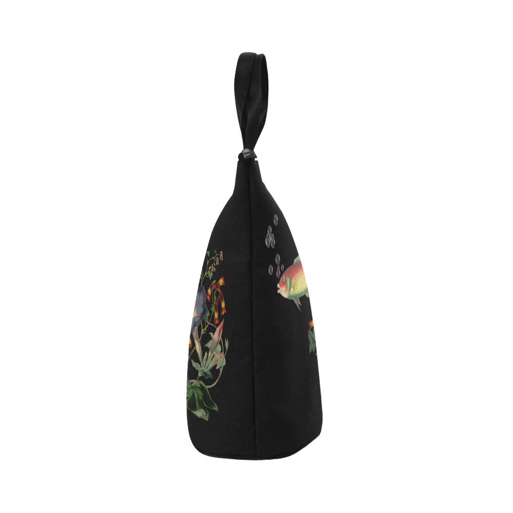 Fish With Flowers Surreal Nylon Lunch Tote Bag (Model 1670)