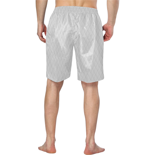 Silver Chevron Men's Swim Trunk (Model L21)