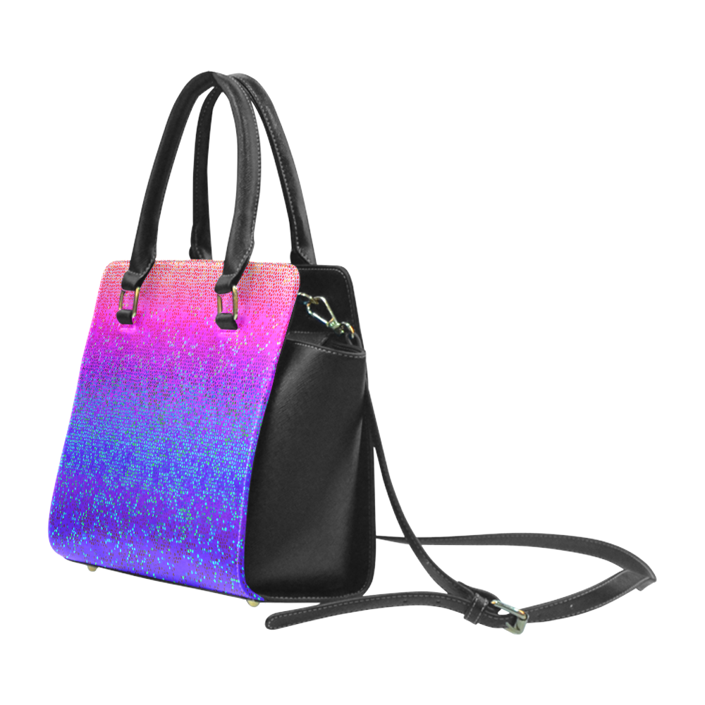 Glitter Star Dust G248 Rivet Shoulder Handbag (Model 1645)