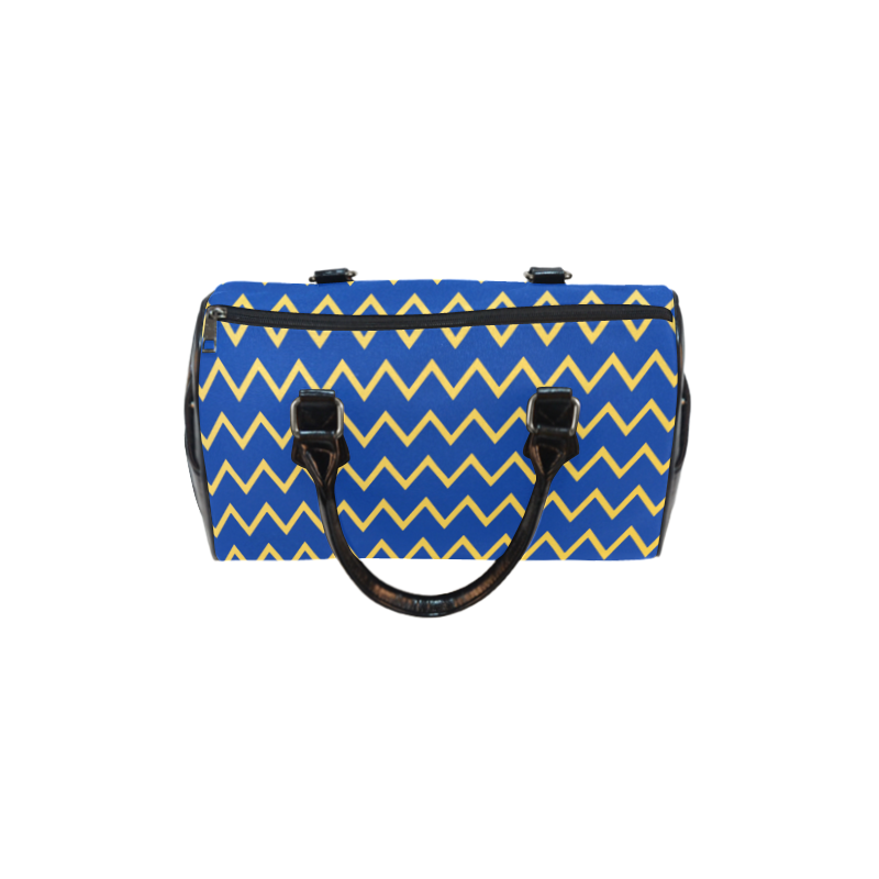 Chevron Jaune/Bleu Boston Handbag (Model 1621)